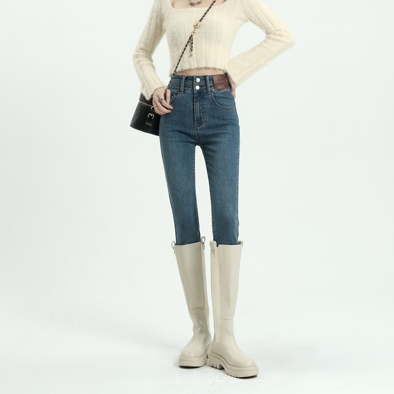 Spring new elastic jeans pencil jeans for small feet