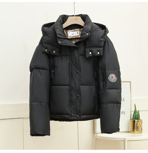 Short down jacket for female students 2024 new style small high-end design stand-up collar winter coat bread coat