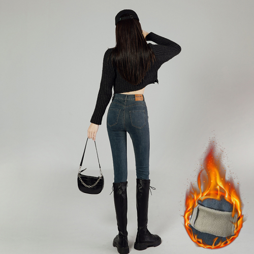 High-waisted black jeans for women in autumn new slim fit tight pencil pants for women in spring and autumn