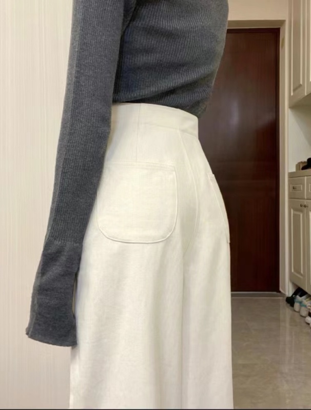 Women's spring and autumn petite cigarette pants, high-waisted, slim, loose, straight, narrow, wide-leg pants
