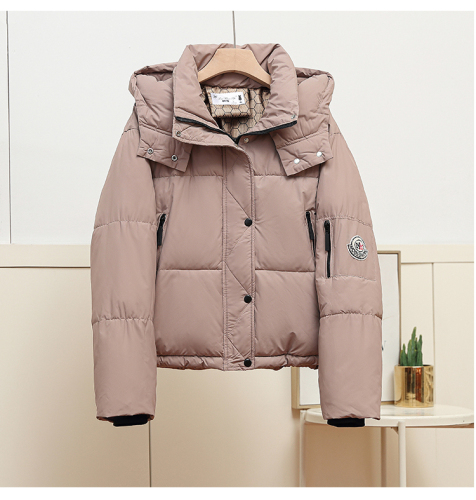 Short down jacket for female students 2024 new style small high-end design stand-up collar winter coat bread coat