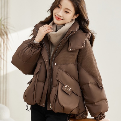 Cape down cotton coat women's short 2024 winter new loose thickened cotton coat small popular coat