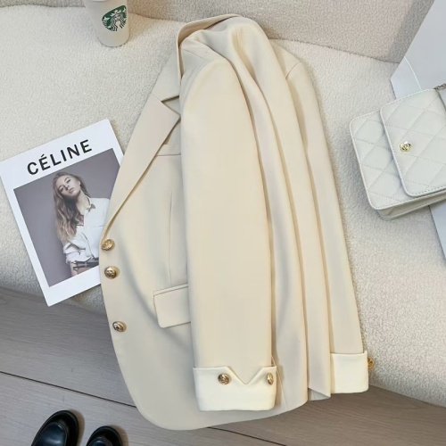 Cream blazer women's 2024 spring and autumn new Korean style design niche fashion temperament commuting small suit