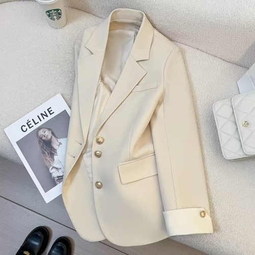 Cream blazer women's 2024 spring and autumn new Korean style design niche fashion temperament commuting small suit