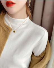 Half turtleneck bottoming shirt for women in autumn and winter, black sweater underneath, spring and autumn style, 2022 new early autumn knitted top