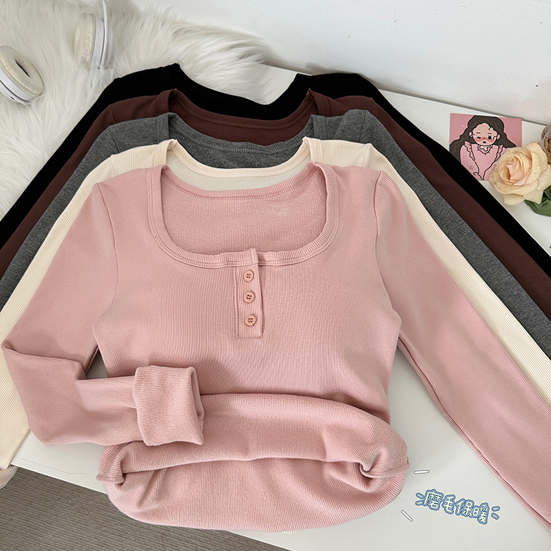 Brushed plus velvet versatile solid color base with chest pad