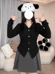 Large size versatile long-sleeved T-shirt for women in early autumn new fat mm belly-covering top that hides fat and looks slimming inner layering shirt