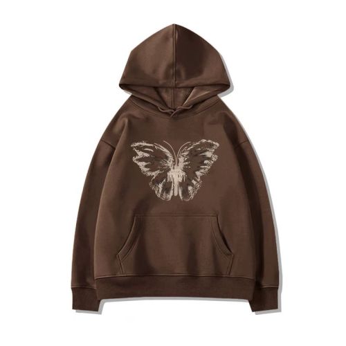 American retro heavyweight hooded sweatshirt for women oversize trendy brand loose niche design Hong Kong style chic jacket