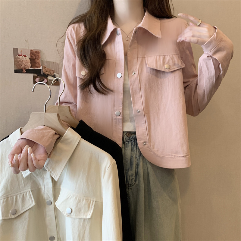 Plus size autumn new versatile slimming top for commuting single-breasted workwear long-sleeved coat for women
