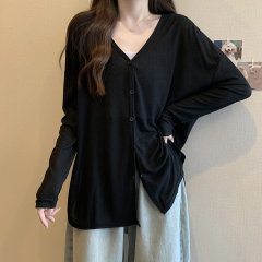 Large size fat mm sun protection shirt for women, loose, slim and thin design top M-4XL