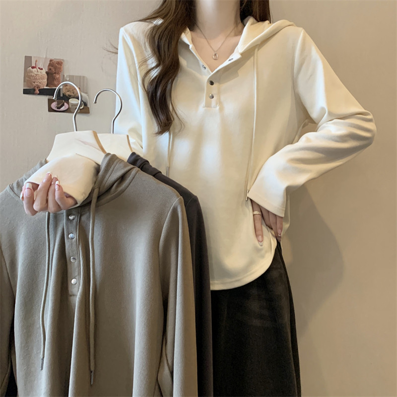 Plus size women's clothing 2024 new casual loose slim hooded long-sleeved versatile age-reducing sweatshirt trend