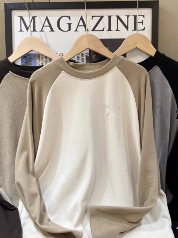 Plus size women's Austrian velvet raglan sleeve long-sleeved T-shirt top autumn and winter new fat mm loose and slim inner layering shirt