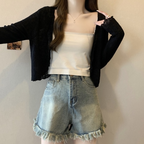 2024 Large Size Loose Knitted Cardigan Jacket Long Sleeve Thin Sun Protection Top Women's Ice Silk Air Conditioning Shirt