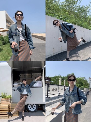 Hello Canon Retro Washed Multi-Pocket Denim Jacket Women's Early Autumn New Design Loose Top