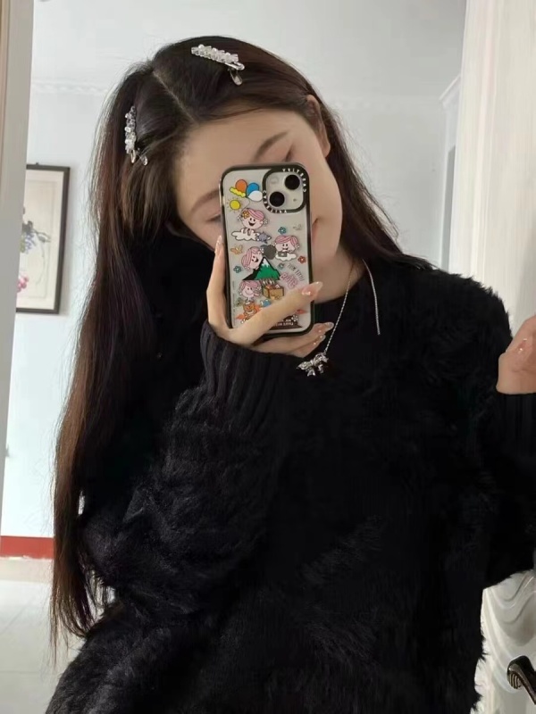 Sweater for women, European style, Korean style, gentle, small, high-end, spring and autumn new style, lazy, chic, short style design