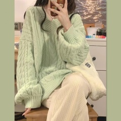 Spring and Autumn New Style Suit for Girls Fresh and Salty Girl Student Fashionable Street Internet Celebrity Sweatshirt Wide Leg Pants Two-piece Set