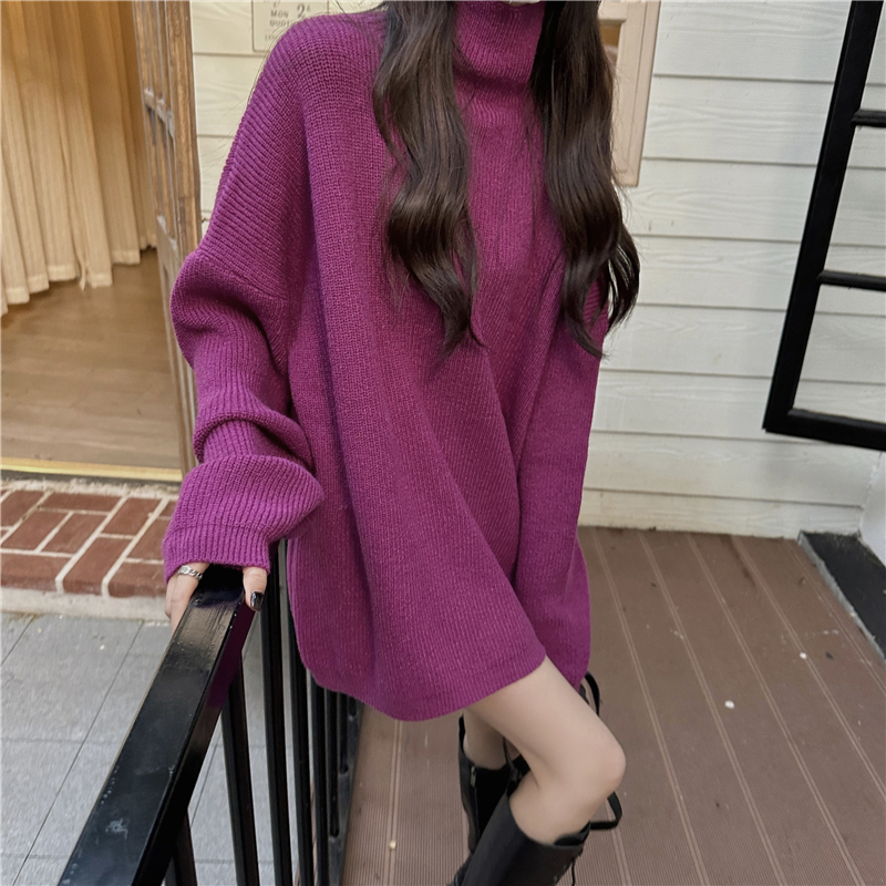 Large version of winter Korean style ins style simple lazy versatile sweater