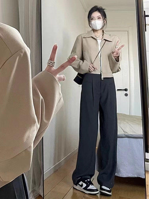 Short coat for women spring and autumn 2024 new popular chic women's baseball uniform American retro small man