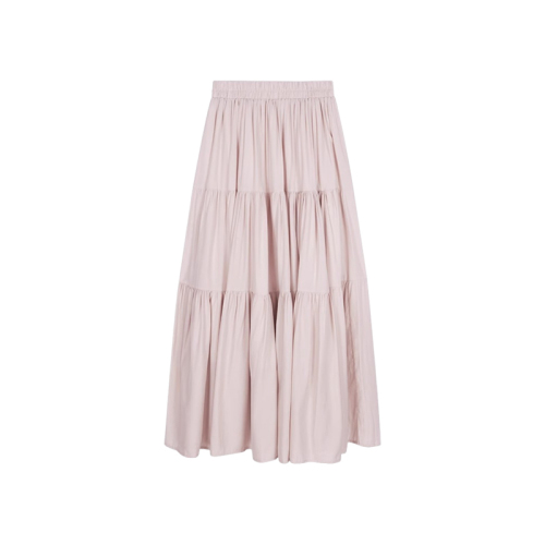 Pink skirt for women 2024 new white skirt small A-line skirt pear-shaped figure long skirt