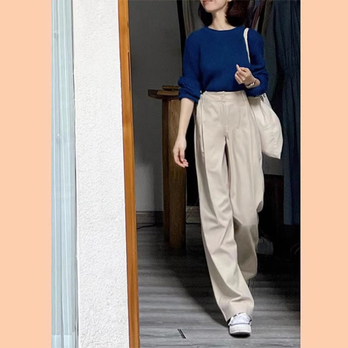 American casual Yamamoto wide-leg pants for women, new hot style, autumn, small, high-waisted, long pants, loose for women