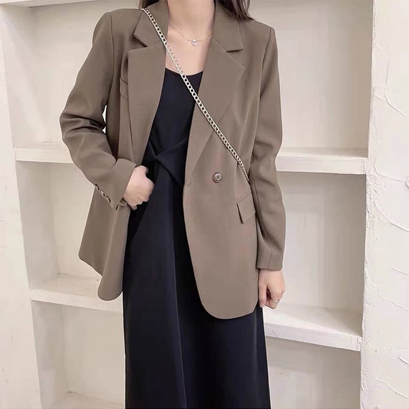 New suspender dress, blazer, two-piece suit, autumn and winter French style wear