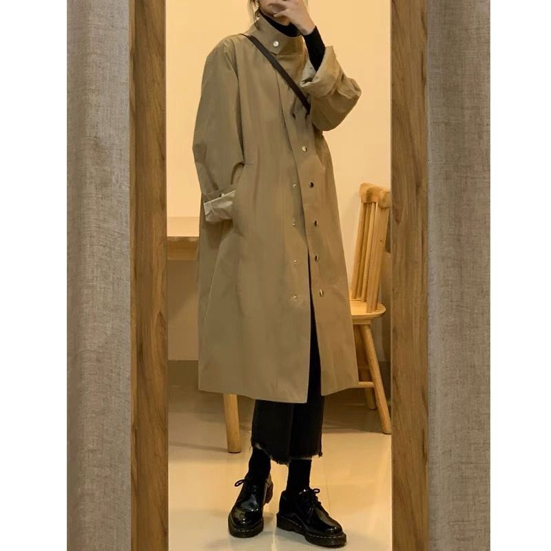 This year's popular windbreaker coat, women's coat, spring and autumn new style, mid-length, small, chic design