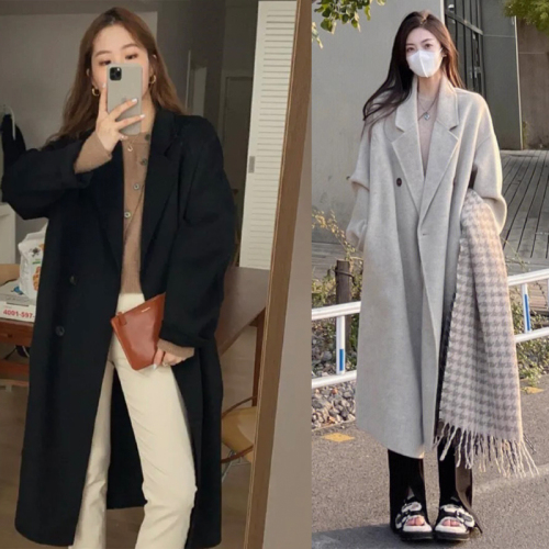 Woolen coat for women, autumn and winter high-end, small, anti-season, Hepburn style, Korean style, thickened