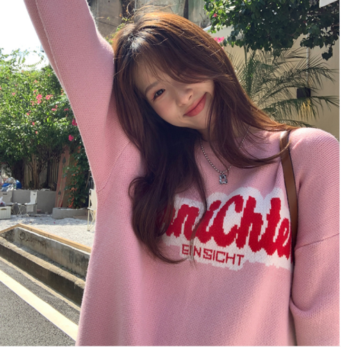 WEYWOT soft milk blue early autumn new sweater Japanese simple niche loose lazy style couple sweater jacket