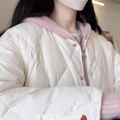 Gentle pink hooded sweater jacket for women in autumn and winter new popular style lazy style knitted cardigan top