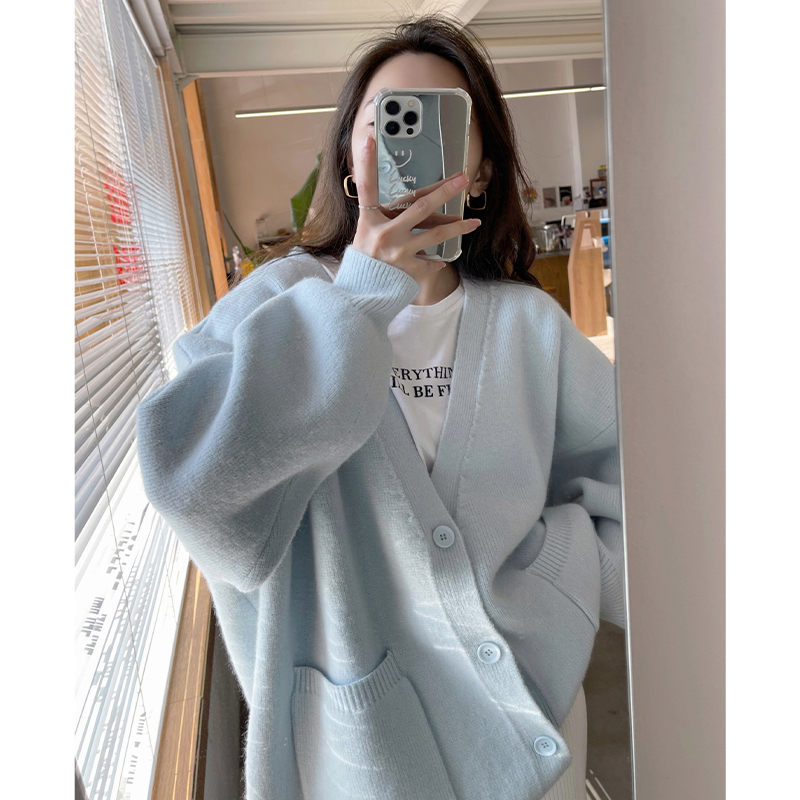 High-end knitted cardigan for women spring and autumn new sweater jacket early autumn chic top Korean style lazy style