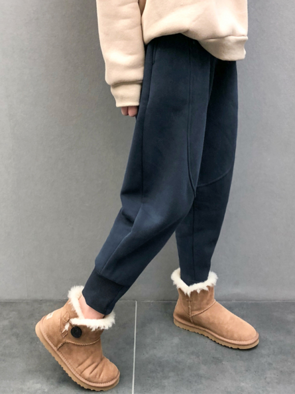 Plus size harem pants women's autumn and winter new high waist loose slimming sports pants fat mm leg casual thickened sweatpants trendy