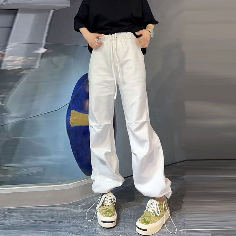 Korean style sweatpants, fashionable and high-end trendy casual pants for women, elastic waist, versatile, slimming and personalized leggings