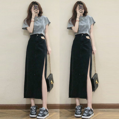 Summer salt-based light mature tea-based outfit, a complete set of milk-based lively age-reducing, slightly fat, slimming, flesh-covering suit skirt for women