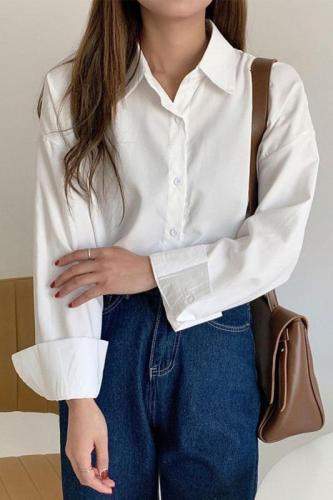 Early spring new design niche white shirt women's Japanese top French style shirt summer