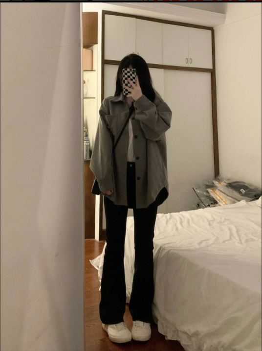 Black slimming micro-flared jeans for women new spring and autumn elastic high waist large size slimming fat mm pants