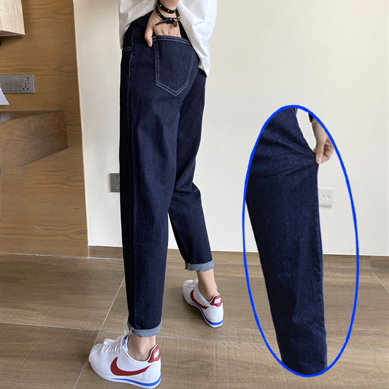 Cigarette pants spring and autumn plus size women's carrot pants 2024 new high waist jeans fat mm slimming women's pants harem pants