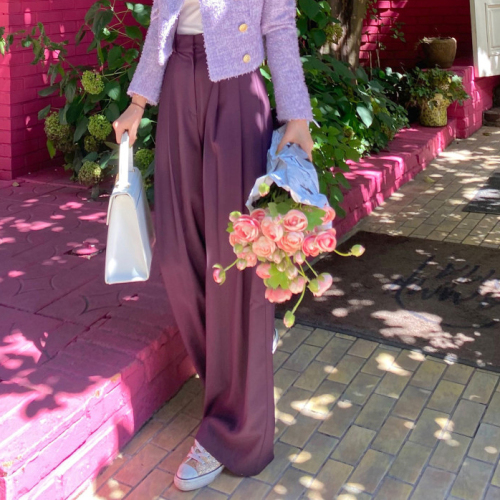 The size has been updated. Niche high-waist slimming pleated floor-length casual straight wide-leg suit pants in 5 colors