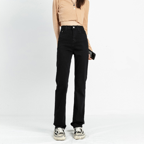 Spring and Autumn New Style Wide Leg Jeans Women's High Waist Fashion Straight Leg Loose Wide Leg Floor-Mopping Pants