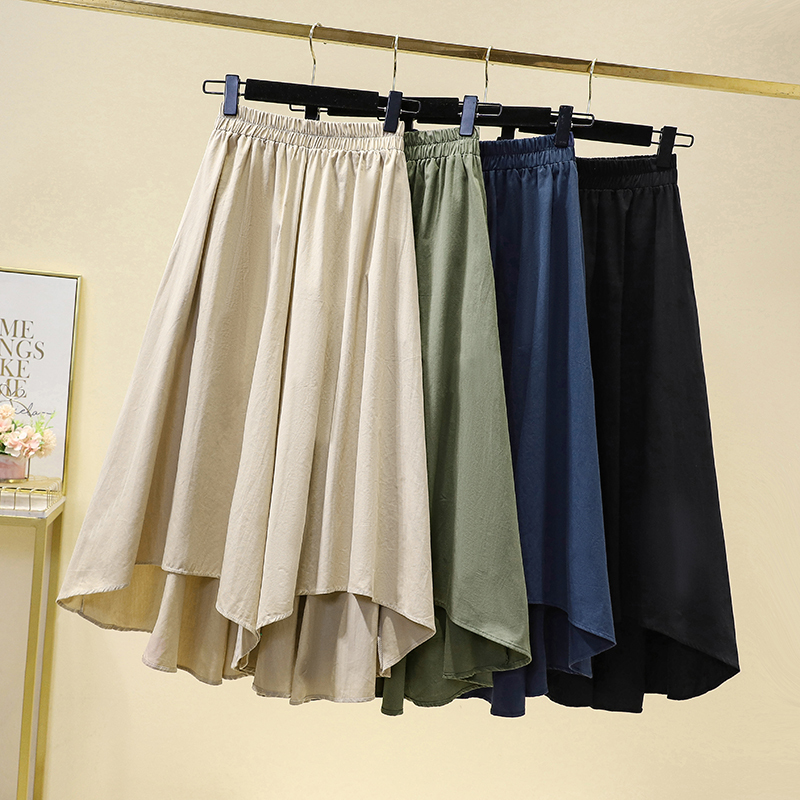 New style slimming irregular nine-point casual wide-leg pants skirt for women