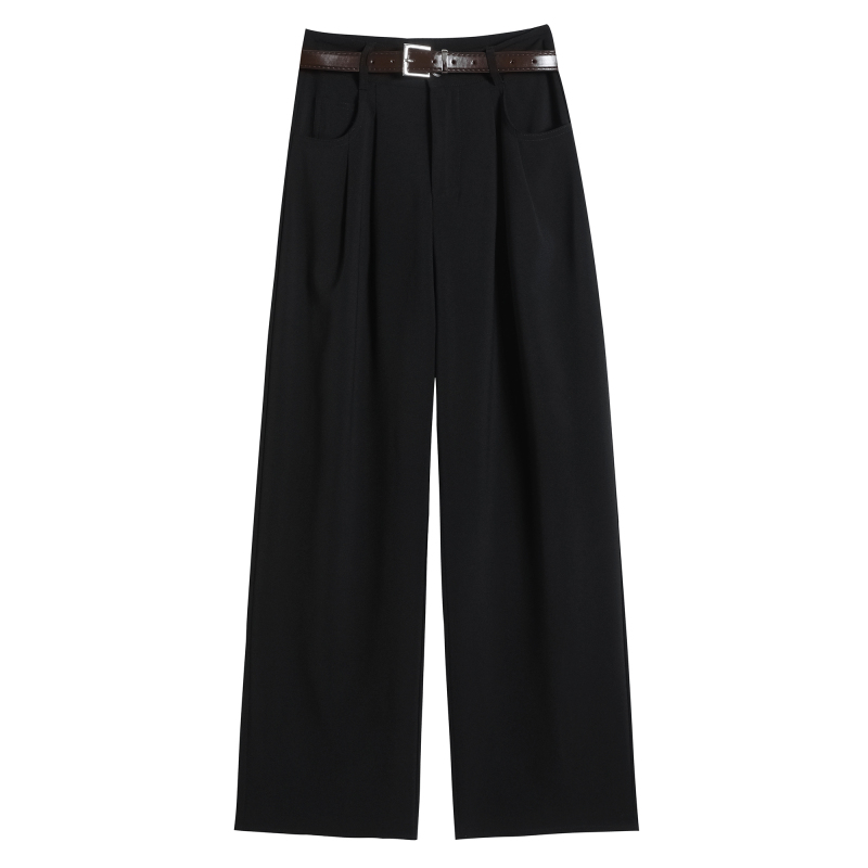 Spring new style suit pants, high waisted narrow wide leg pants, straight pants, casual floor mopping pants for women