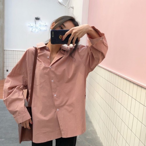 Spring new white shirt women's long-sleeved retro Hong Kong style niche Korean style loose women's shirt trend