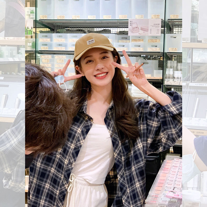 Chic and unique plaid shirt summer shirt women's sun protection new design niche top jacket summer