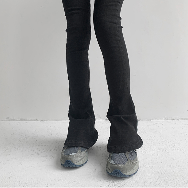 Pear-shaped figure lengthened horse hoof pants for women plus size women's jeans slightly fat sister mm high waist slim flared pants