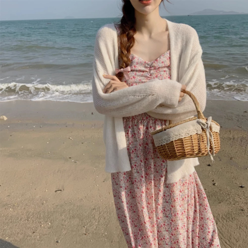 Spring and summer new style warm, soft, waxy and lazy style single-breasted mohair knitted cardigan thin sun protection shirt outer top