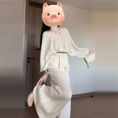 2024 Early Autumn New Summer Fashion Suits, Dresses, Women's French High-Quality Waist Long Skirts