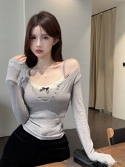 American Pure Desire Slim Fit T-shirt Two-piece Bottoming Top