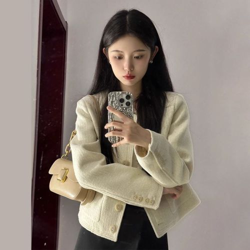 French Xiaoxiang college style jacket for women spring and autumn new hot style small temperament high-end short top