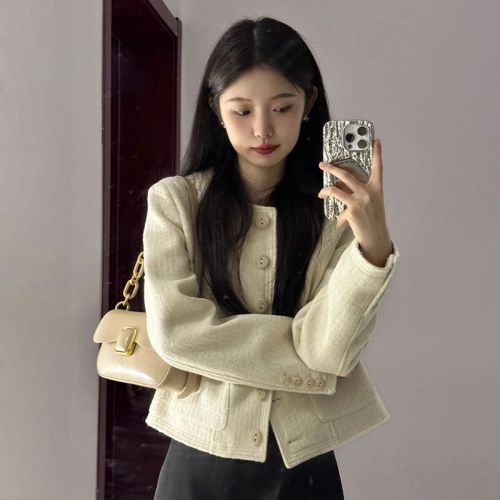 French Xiaoxiang college style jacket for women spring and autumn new hot style small temperament high-end short top