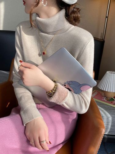 Women's new winter velvet thickened sweater turtleneck bottoming shirt with autumn and winter warm clothes and foreign style top