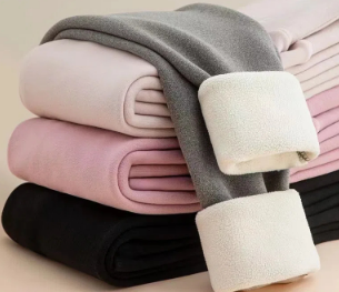 German velvet composite sherpa autumn and winter warm pants for women high waist tight inner wear heating plus velvet thickened bottoming long pants